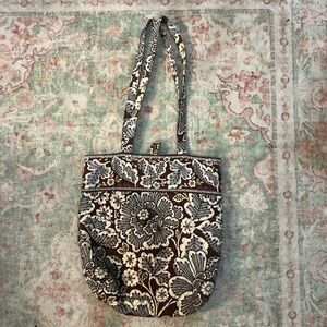Vera Bradley brown and blue tote